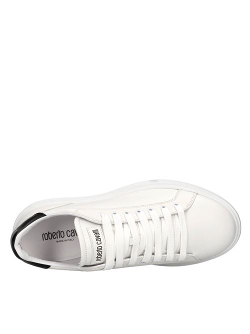 Sneakers in pelle ROBERTO CAVALLI | 25731 A CALF PASHABIANCO-NERO
